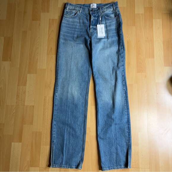 Anine Bing NWT Roy Jean in Nordic Blue Straight Bootcut - Picture 8 of 16